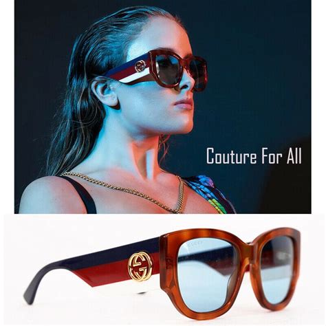 gucci red blue white striped glasses|Gucci glasses original price.